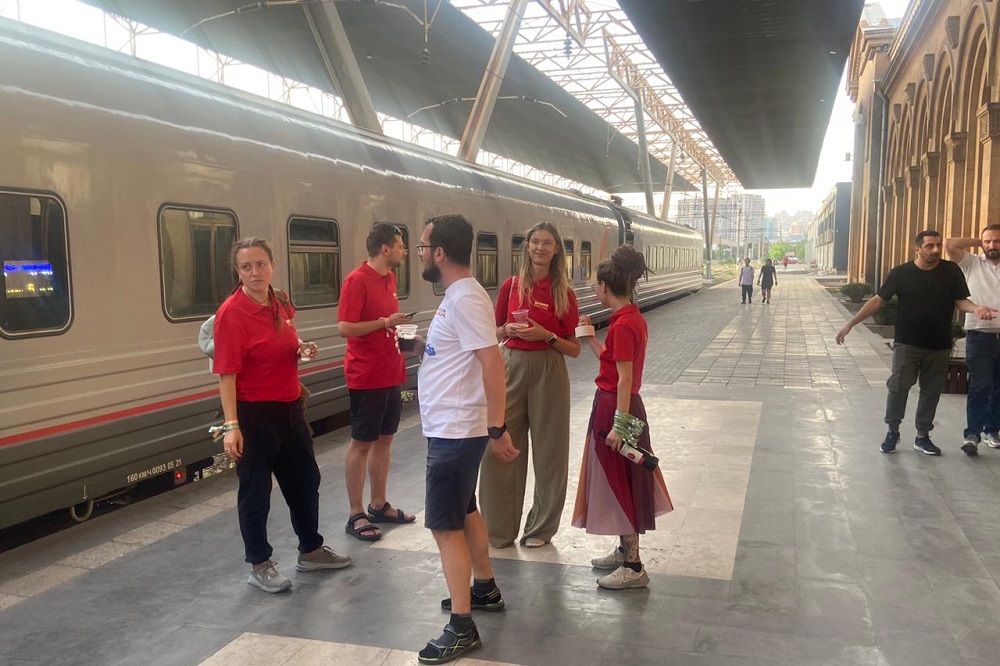 The first tourist train in Armenia